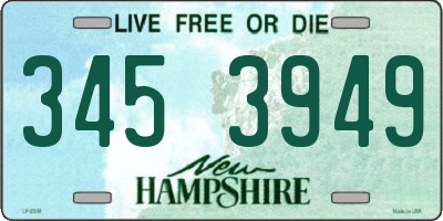 NH license plate 3453949