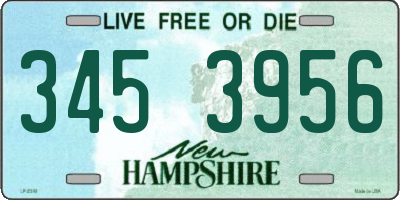 NH license plate 3453956