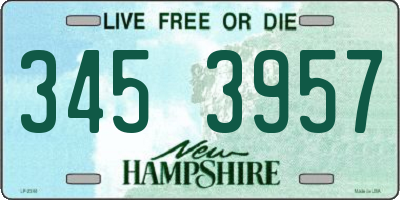 NH license plate 3453957