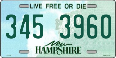 NH license plate 3453960