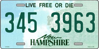 NH license plate 3453963