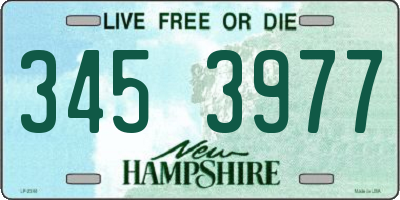 NH license plate 3453977