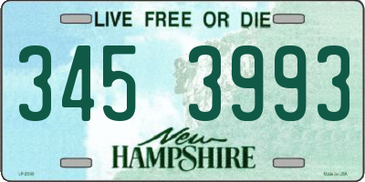 NH license plate 3453993