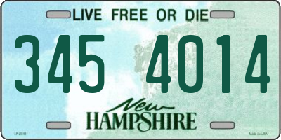 NH license plate 3454014