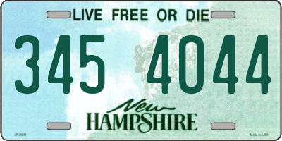NH license plate 3454044