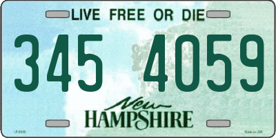NH license plate 3454059