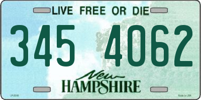 NH license plate 3454062