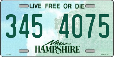 NH license plate 3454075