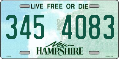 NH license plate 3454083