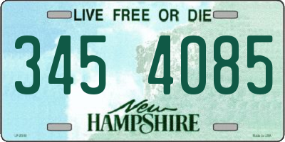 NH license plate 3454085