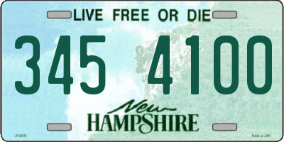 NH license plate 3454100