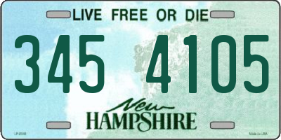 NH license plate 3454105