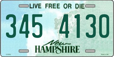 NH license plate 3454130