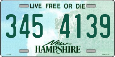 NH license plate 3454139