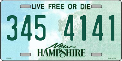 NH license plate 3454141