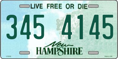 NH license plate 3454145