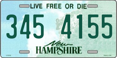 NH license plate 3454155
