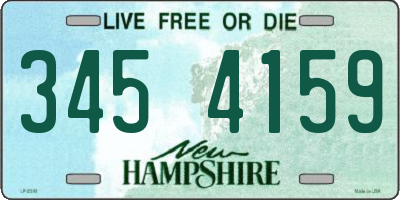 NH license plate 3454159