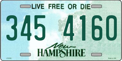 NH license plate 3454160