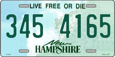 NH license plate 3454165