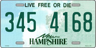 NH license plate 3454168