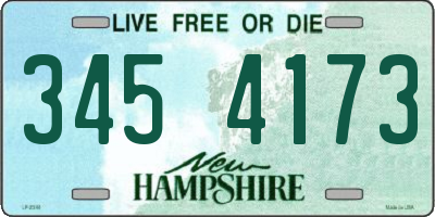 NH license plate 3454173