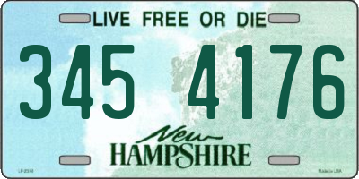 NH license plate 3454176