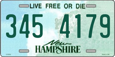 NH license plate 3454179