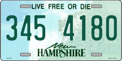 NH license plate 3454180