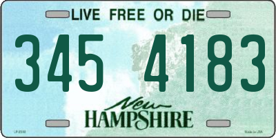 NH license plate 3454183