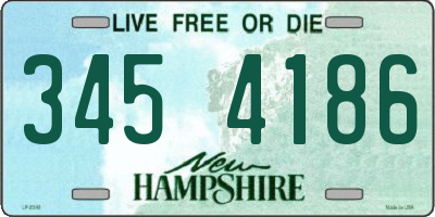NH license plate 3454186