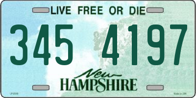 NH license plate 3454197