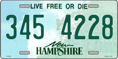 NH license plate 3454228