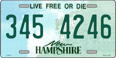 NH license plate 3454246