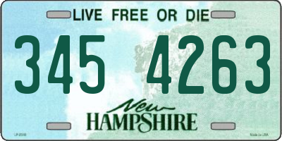 NH license plate 3454263