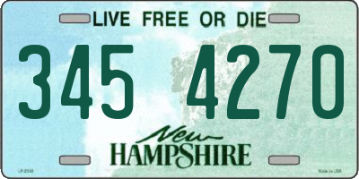 NH license plate 3454270