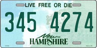 NH license plate 3454274