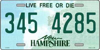 NH license plate 3454285
