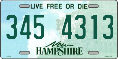 NH license plate 3454313