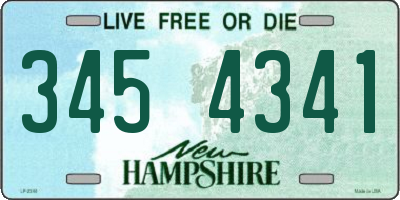 NH license plate 3454341