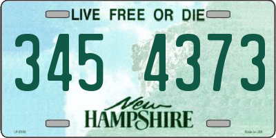 NH license plate 3454373