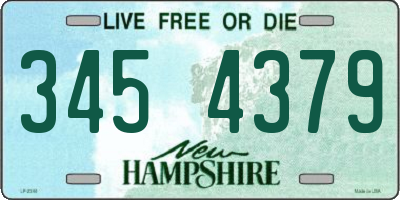 NH license plate 3454379