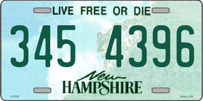 NH license plate 3454396