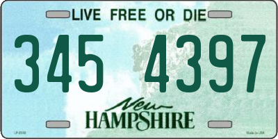 NH license plate 3454397