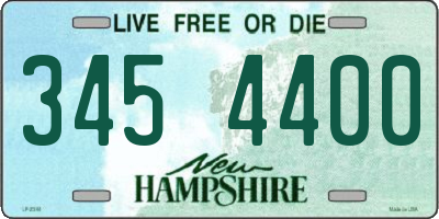 NH license plate 3454400