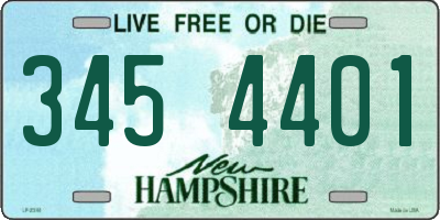 NH license plate 3454401