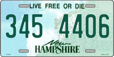 NH license plate 3454406