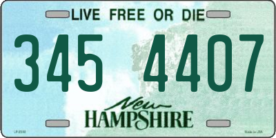 NH license plate 3454407