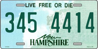 NH license plate 3454414