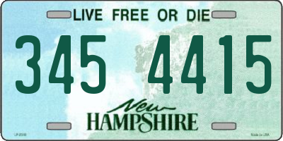 NH license plate 3454415